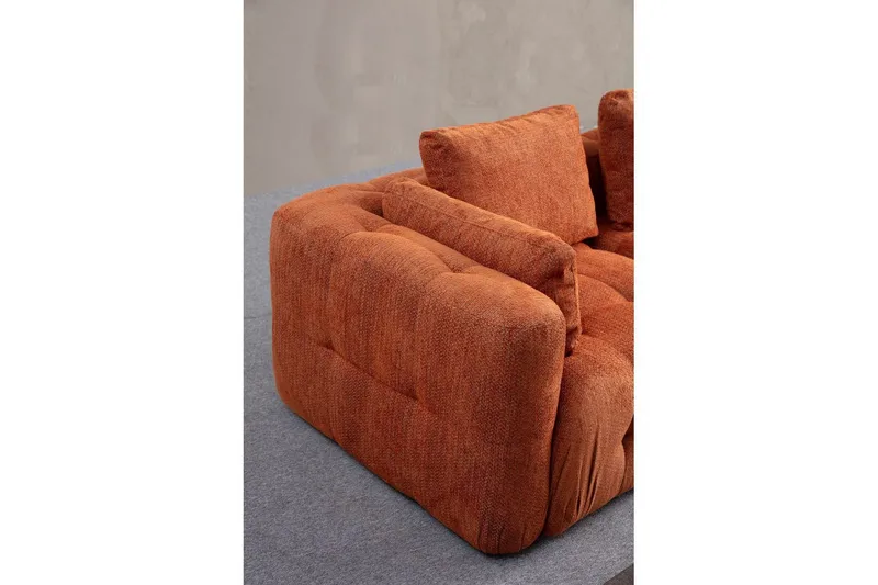 Yvara Sofa 3-sits - Oransje - Møbler - Sofaer - Modulsofaer - Komplett modulsofa