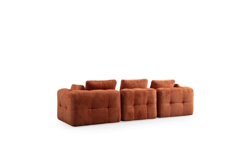 Yvara Sofa 3-sits - Oransje - Møbler - Sofaer - Modulsofaer - Komplett modulsofa