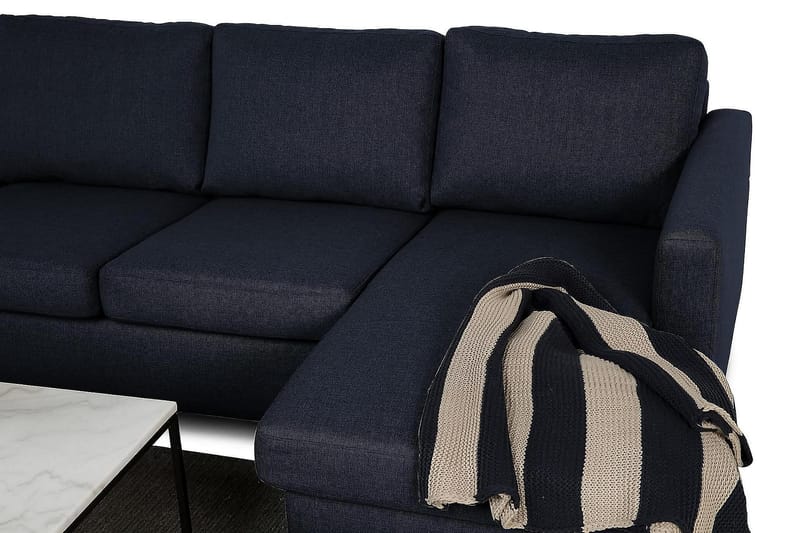Zero U-sofa Large med Divan Høyre - Blå - U-sofa