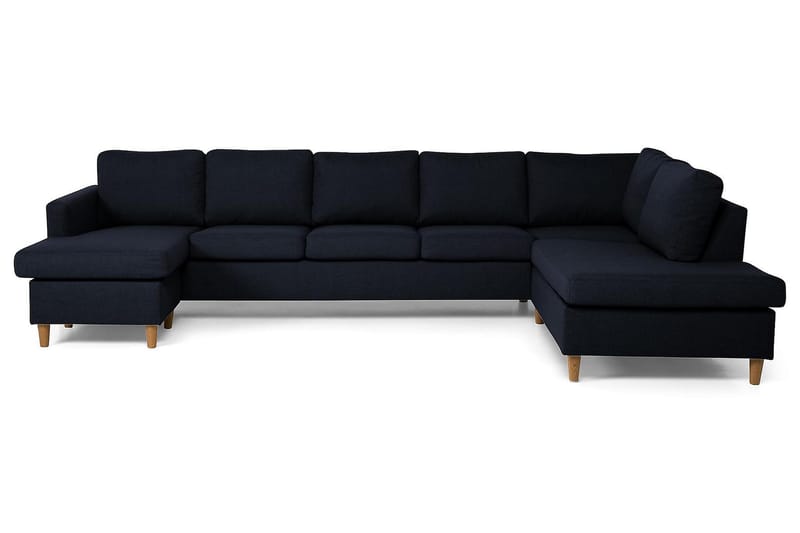 Zero U-sofa Large med Divan Venstre - Blå - U-sofa