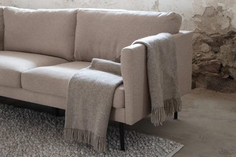 Zoom 3-seter Dyp Sofa 260 cm i Stoff - Brun - Møbler - Sofaer - Sofa 3 seter