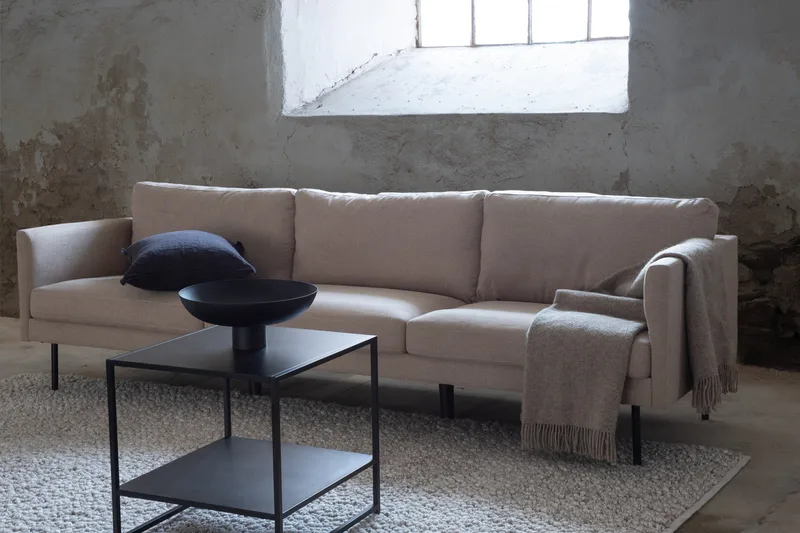 Zoom 3-seter Dyp Sofa 260 cm i Stoff - Brun - Møbler - Sofaer - Sofa 3 seter