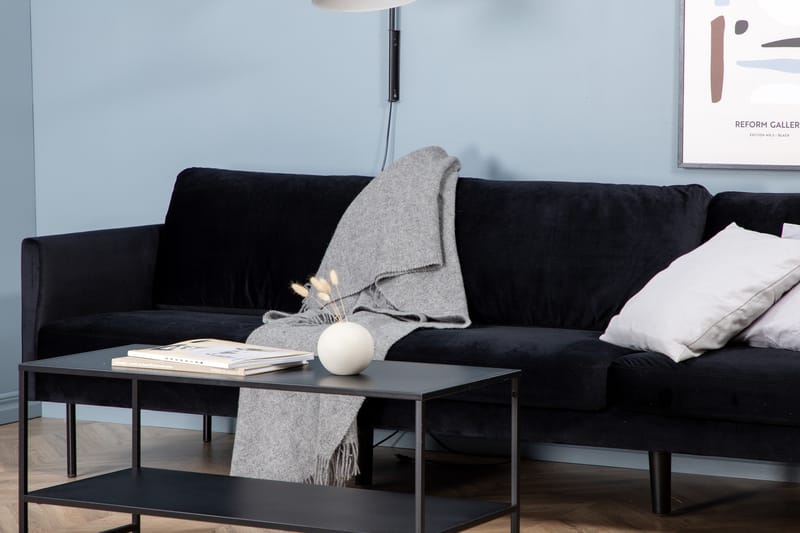 Zoom 3-seter Sofa Fløyel - Svart - Møbler - Sofaer - Fløyel sofaer