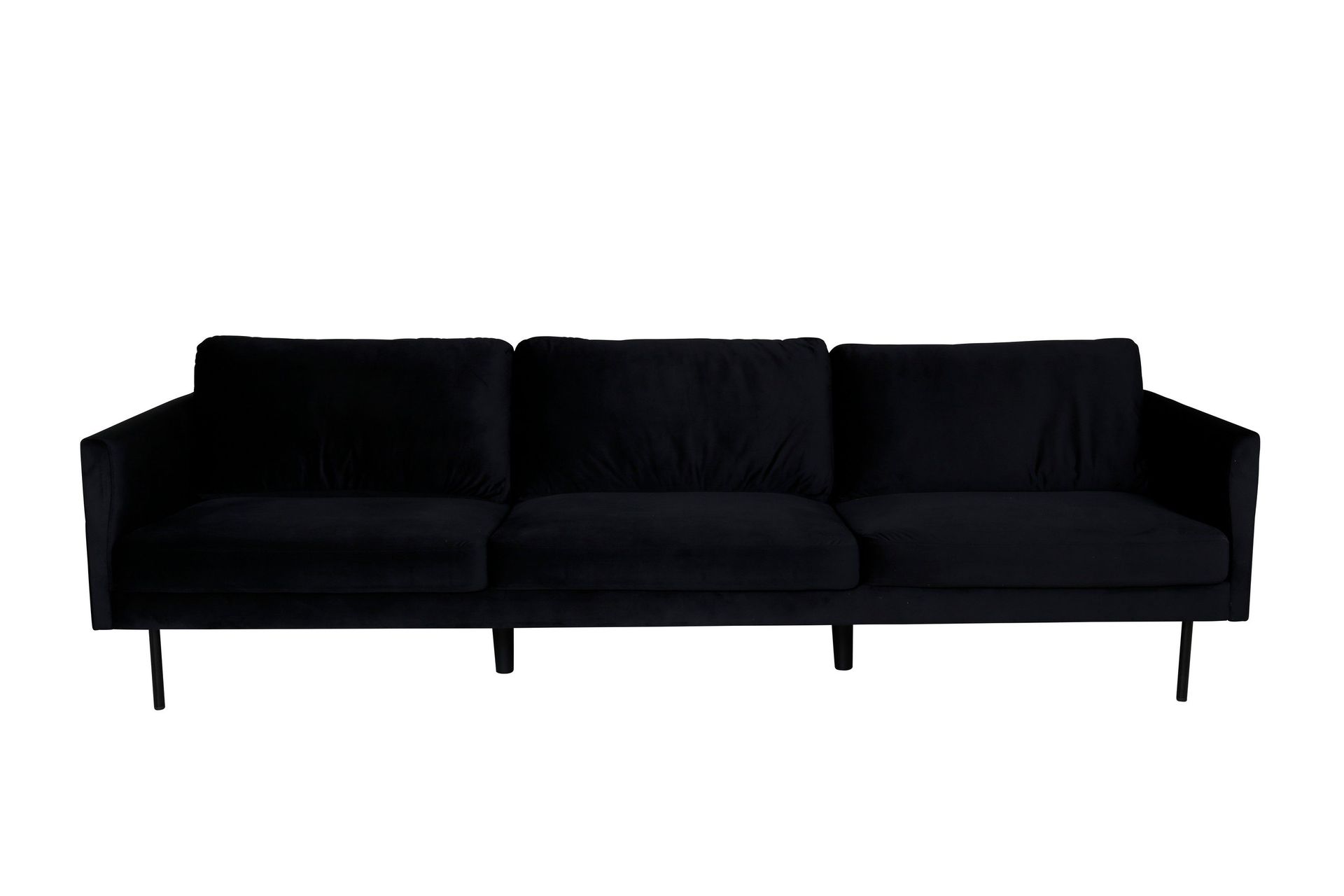 Zoom 3-seter Sofa Fløyel - Svart