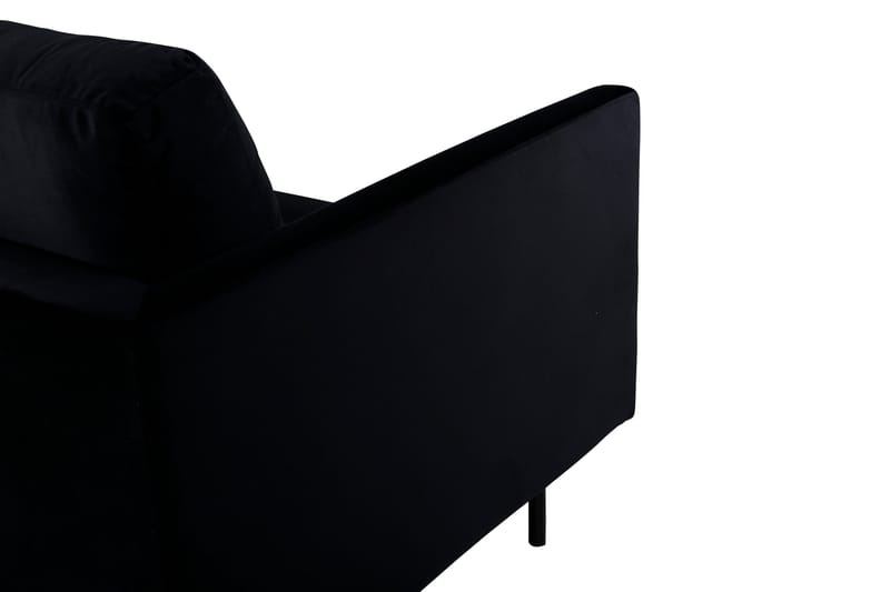Zoom 3-seter Sofa Fløyel - Svart - Møbler - Sofaer - Fløyel sofaer
