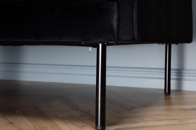 Zoom 3-seter Sofa Fløyel - Svart - Møbler - Sofaer - Fløyel sofaer