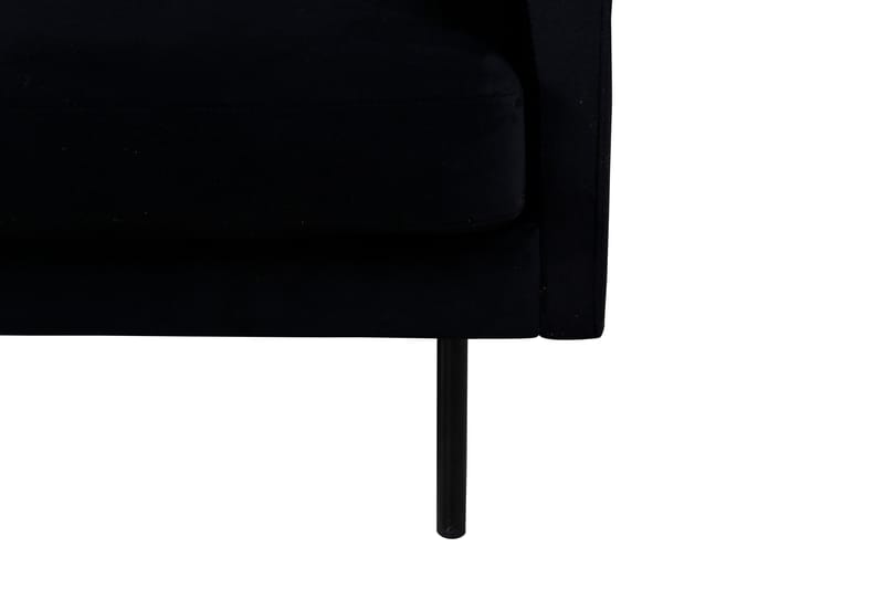 Zoom 3-seter Sofa i Fløyel - Svart - Møbler - Sofaer - Fløyel sofaer
