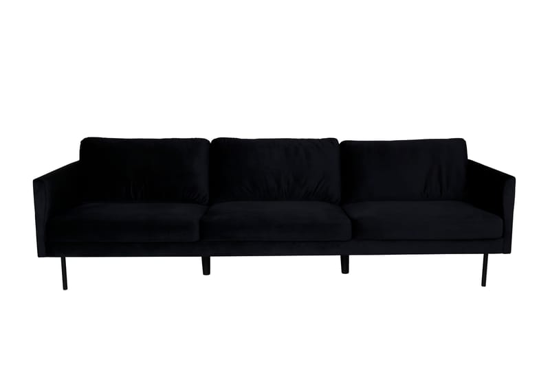 Zoom 3-seter Sofa i Fløyel, Svart