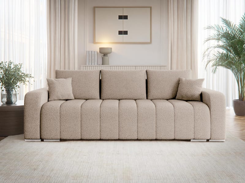 Zulueta 3-seters sovesofa - beige - Møbler - Sofaer - Sovesofaer