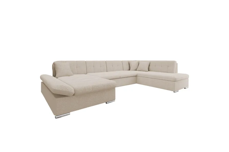 Zumar Sofa med Sjeselong og Divan 4-seter, Beige