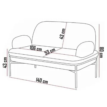 Zyricus 2-seters sofa Teddy - Antrasitt - Møbler - Sofaer - 2 seter sofa
