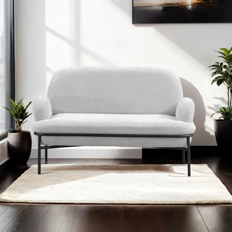 Zyricus 2-seters sofa Teddy - Hvit - Møbler - Sofaer - 2 seter sofa