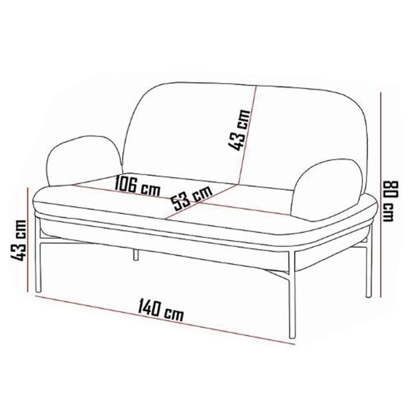 Zyricus 2-seters sofa Teddy - Hvit - Møbler - Sofaer - 2 seter sofa