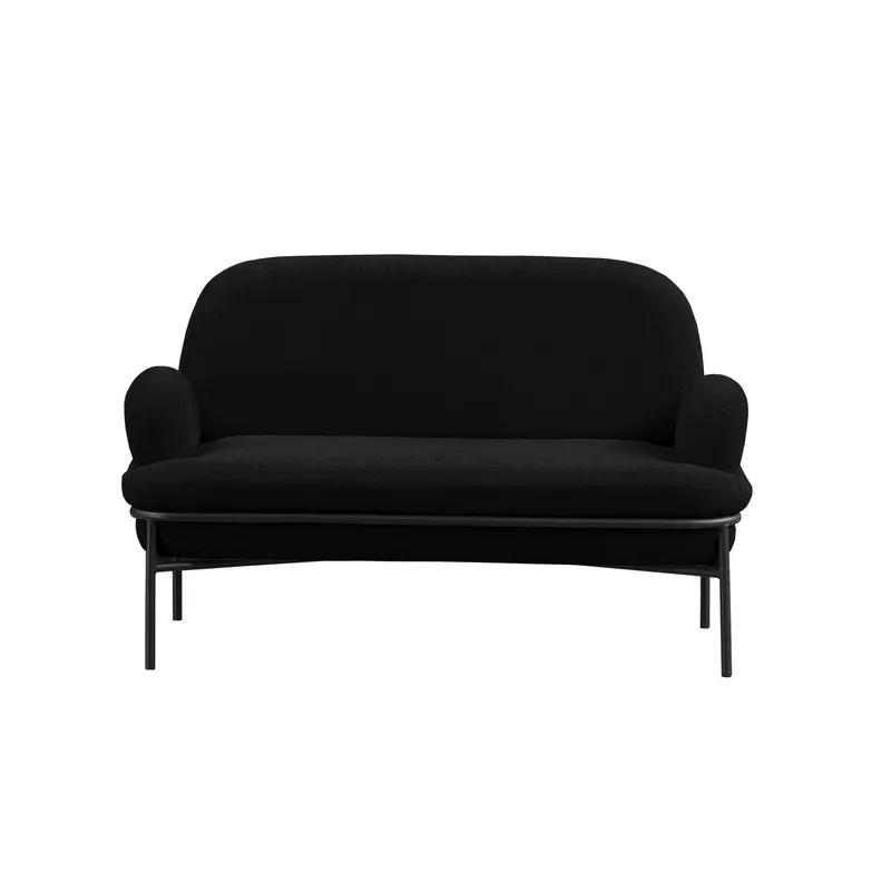 Zyricus 2-seters sofa Teddy, Svart