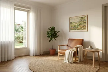 Ängsbro Lenestol PU - Brun - Møbler - Stoler & lenestoler - Lenestoler - Lenestol skinn