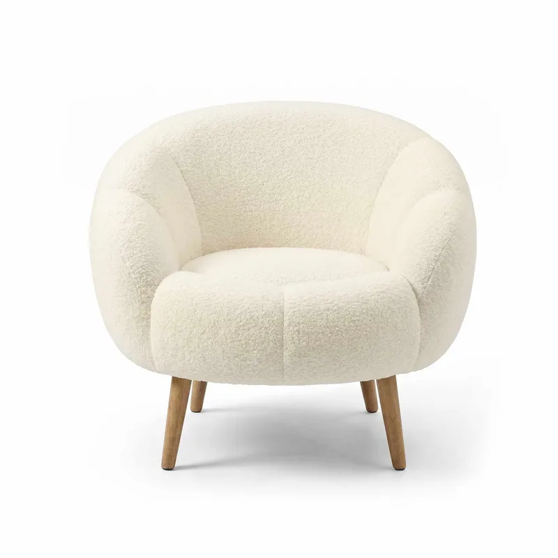 Ørelappstol Atelier Del Sofa Lida (75 x 100 x 42 cm) hvit, undefined