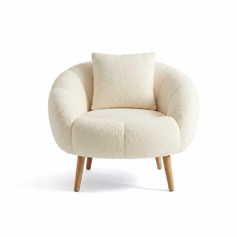 Ørelappstol Atelier Del Sofa Lida (75 x 100 x 42 cm) hvit - Møbler - Stoler & lenestoler - Lenestoler