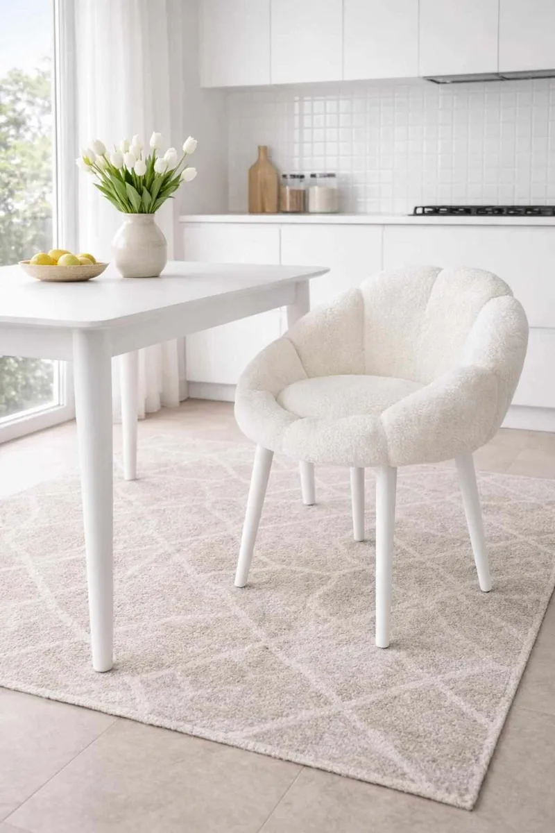 Ørelappstol Atelier Del Sofa Papatya (70 x 110 x 70 cm) Hvit - Møbler - Stoler & lenestoler - Lenestoler