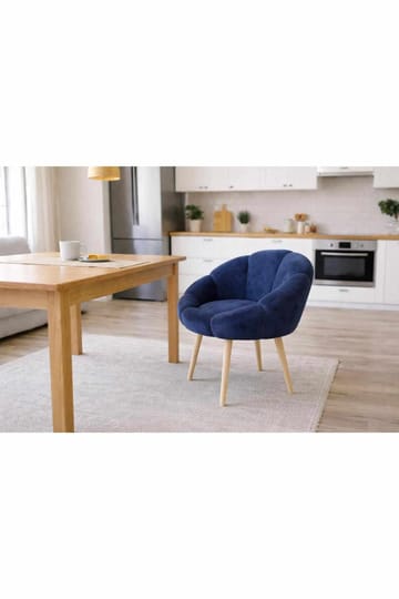 Ørelappstol Atelier Del Sofa Papatya (70 x 110 x 70 cm) Antrasitt - Blå - Møbler - Stoler & lenestoler - Lenestoler