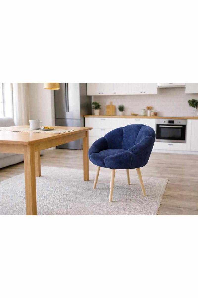 Ørelappstol Atelier Del Sofa Papatya (70 x 110 x 70 cm) Antrasitt - Blå - Møbler - Stoler & lenestoler - Lenestoler