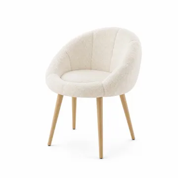 Ørelappstol Atelier Del Sofa Papatya (70 x 110 x 70 cm) Hvit valnøtt