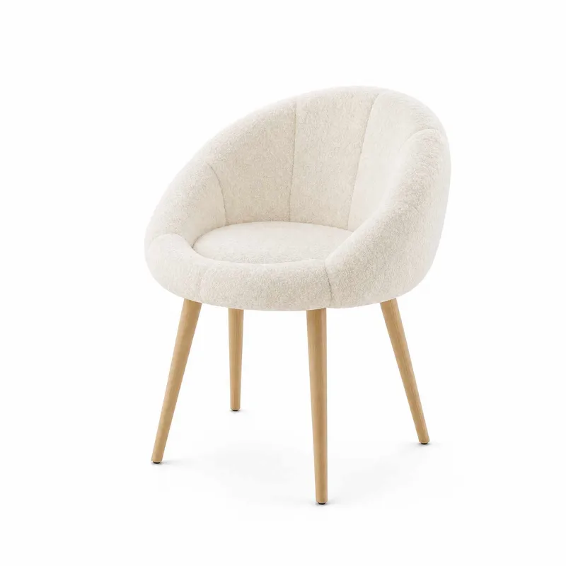 Ørelappstol Atelier Del Sofa Papatya (70 x 110 x 70 cm) Hvit valnøtt, undefined