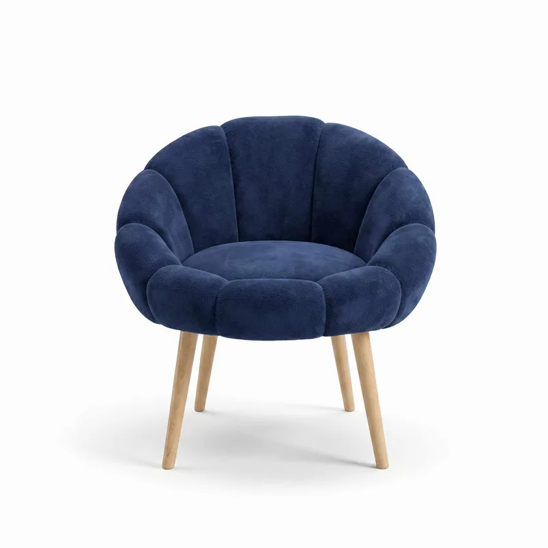Ørelappstol Atelier Del Sofa Papatya (70 x 110 x 70 cm) Antrasitt, Blå