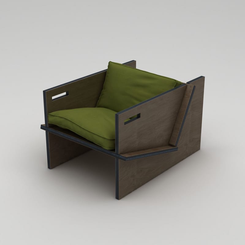 Ørelappstol Homitis Winner (74 x 57 x 92 cm) Grønn - Svart og grønn - Møbler - Stoler & lenestoler - Lenestoler