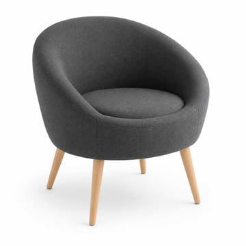 Ørelappstol- og sidebordsett (2 deler) Atelier Del Sofa Tea set (70 x 94 x 42 cm) Antrasitt - Antrasitt - Møbler - Stoler & lenestoler - Lenestoler