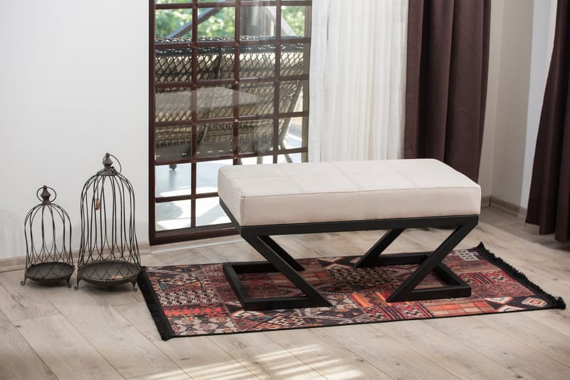 Aniara Puff 90 cm - Beige - Møbler - Stoler & lenestoler - Krakk