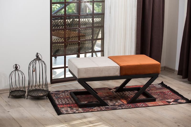 Bosona Krakk 90 cm - Beige/Oransje - Møbler - Stoler & lenestoler - Krakk