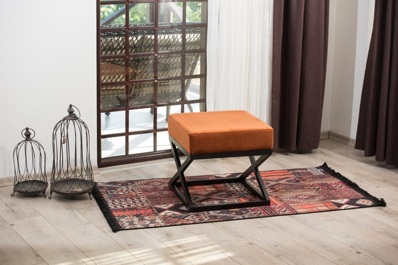 Chanda Krakk 45 cm - Oransje - Møbler - Stoler & lenestoler - Krakk