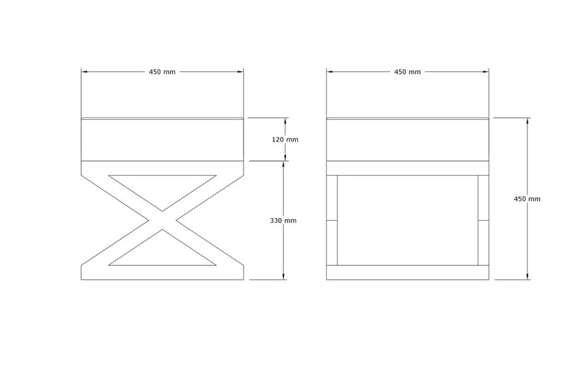 Chanda Krakk 45 cm - Brun - Møbler - Stoler & lenestoler - Krakk