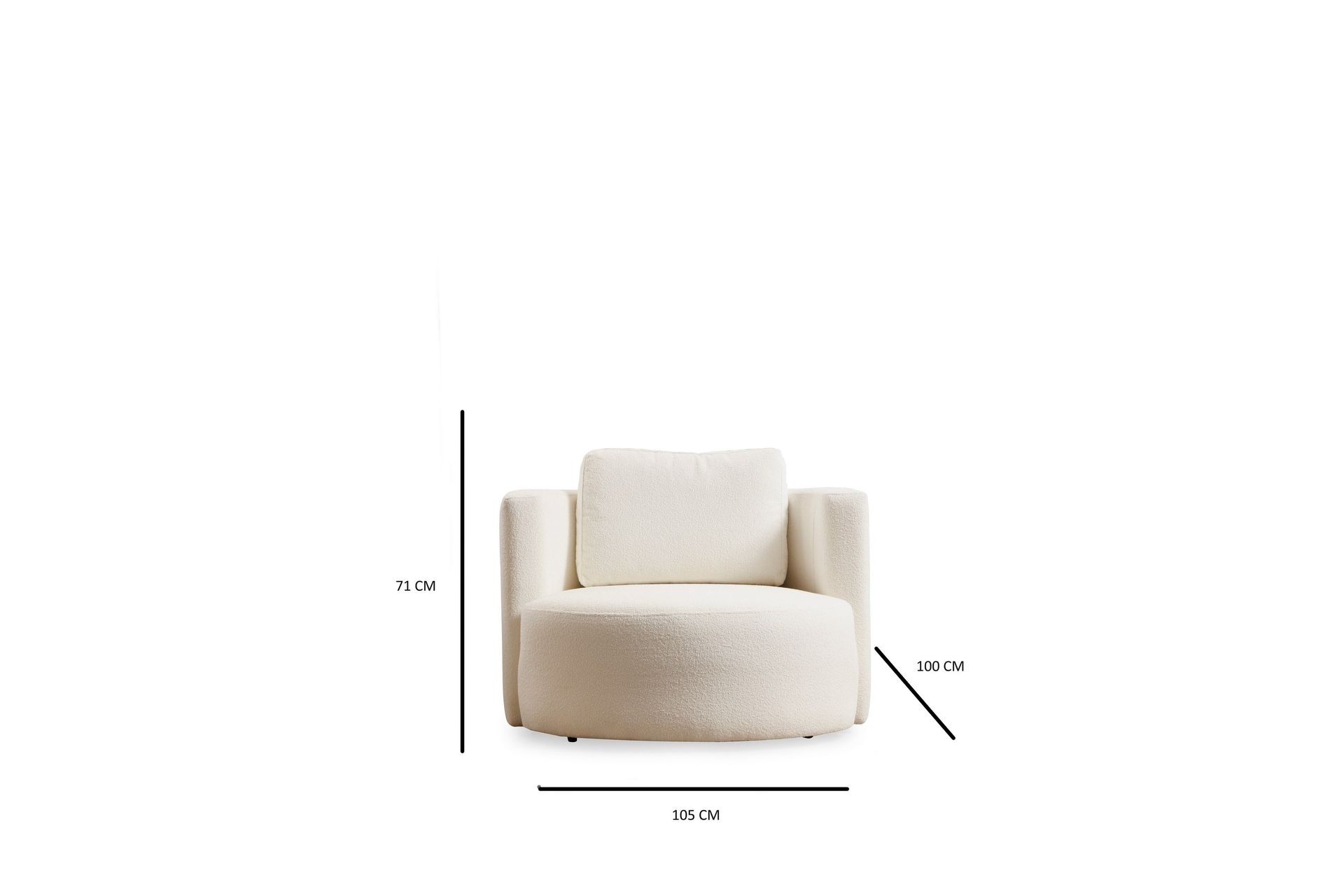 Azoula Lenestol - Beige - Møbler - Stoler & lenestoler - Lenestoler
