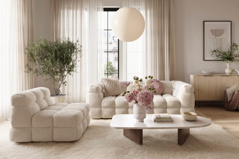 Elise Lenestol - Beige Teddy - Møbler - Stoler & lenestoler - Lenestoler