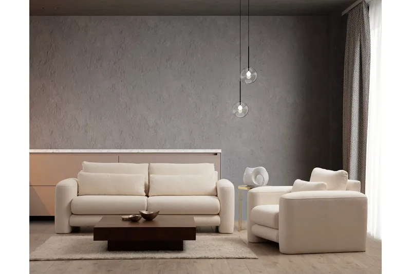 Makhan Lenestol - Lys beige - Møbler - Stoler & lenestoler - Lenestoler