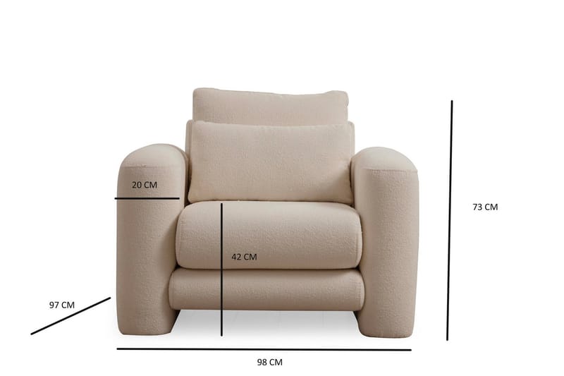 Makhan Lenestol - Lys beige - Møbler - Stoler & lenestoler - Lenestoler