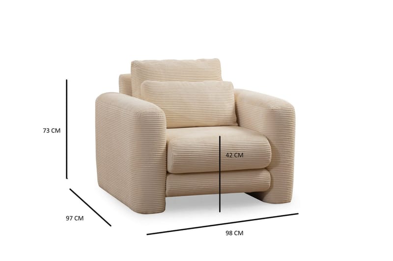 Makhan Lenestol - Beige - Møbler - Stoler & lenestoler - Lenestoler