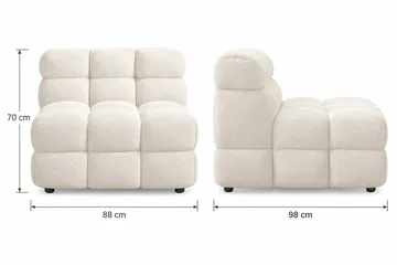 Elise Boblete Lenestol Uten Armlener i Teddy - Beige - Møbler - Stoler & lenestoler - Lenestoler - Lenestoler uten armlene
