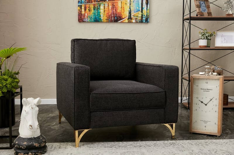 Retzow Lenestol - Antrasitt - Møbler - Stoler & lenestoler - Lenestoler