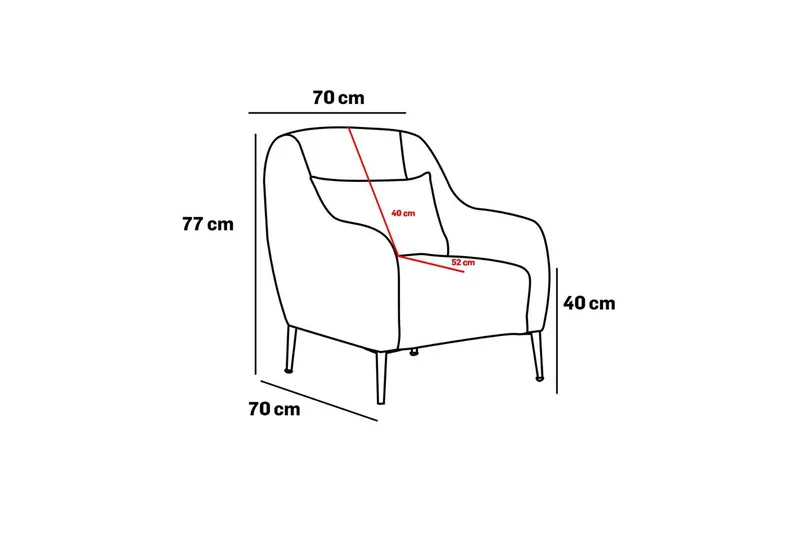 Devika Lenestol - Lys beige - Møbler - Stoler & lenestoler - Lenestoler