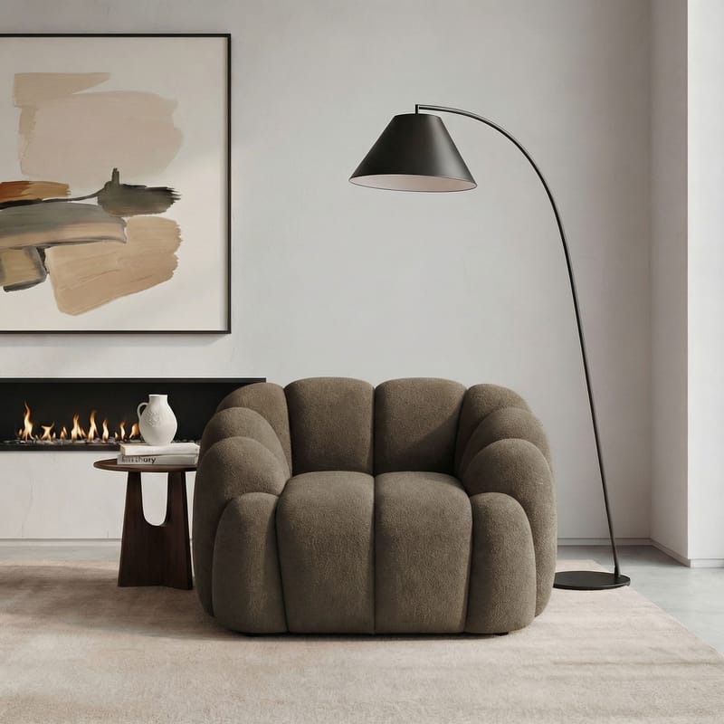 1-Seat Sofa Atelier Del Sofa Brun - Møbler - Stoler & lenestoler - Lenestoler
