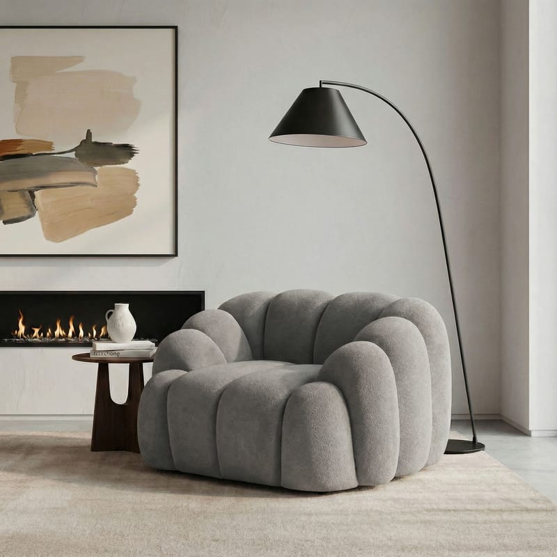 1-Seat Sofa Atelier Del Sofa Grå - Møbler - Stoler & lenestoler - Lenestoler