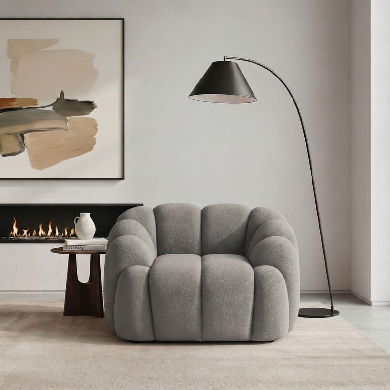 1-Seat Sofa Atelier Del Sofa Grå - Møbler - Stoler & lenestoler - Lenestoler