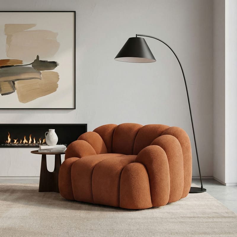 1-Seat Sofa Atelier Del Sofa Tile Red - Møbler - Stoler & lenestoler - Lenestoler