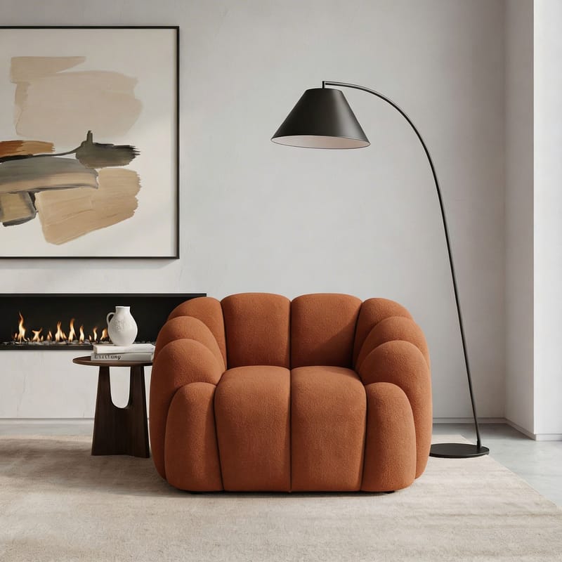 1-Seat Sofa Atelier Del Sofa Tile Red - Møbler - Stoler & lenestoler - Lenestoler