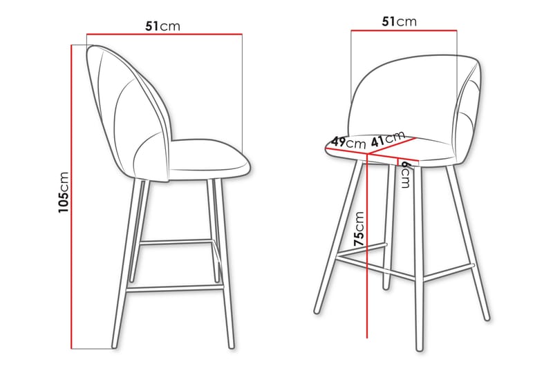Aikka Barstol 105 cm - Grå - Møbler - Stoler & lenestoler - Barstoler