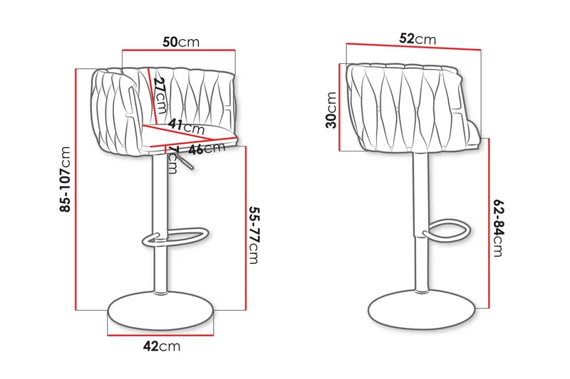 Aikka Barstol 107 cm - Beige - Møbler - Stoler & lenestoler - Barstoler