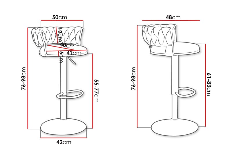 Aikka Barstol 98 cm - Svart - Møbler - Stoler & lenestoler - Barstoler