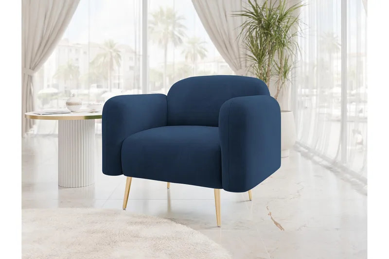 Alros Lenestol - Marineblå - Møbler - Stoler & lenestoler - Lenestoler